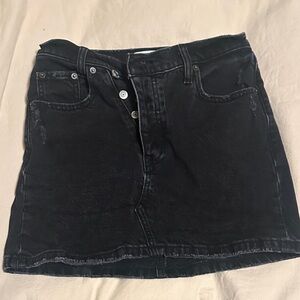Abercrombie & Fitch Black Denim Skirt - 90’s Micro Mini High Rise